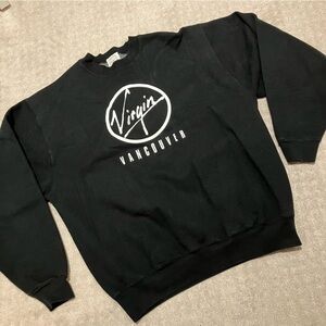 Virgin records Vancouver vintage black crew neck sweatshirt.  EUC!